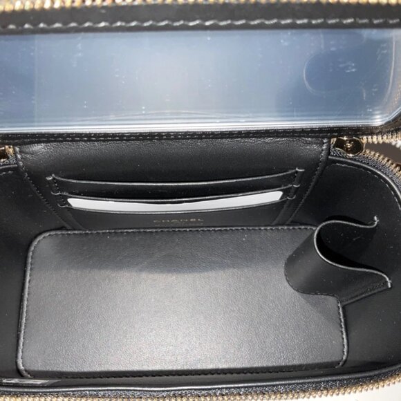 Chanel Lambskin Quilted Small Pillow Crush Vanity Case With Chain Black - Picture 8 of 9